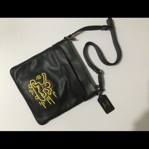 NWT Coach by Keith Haring Leather Messenger Bag